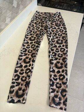 Leopard Print Women's Leggings - Brown
